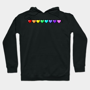 Pixel Heart Rainbow Hoodie